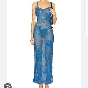 Heavy Manners Blue Knit Maxi Dress